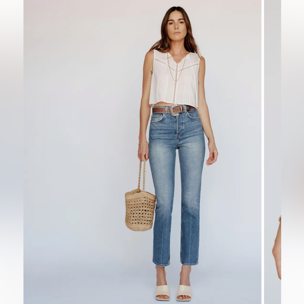 Reformation Cynthia Stretch High Rise Straight Jeans Cala - Size 26
